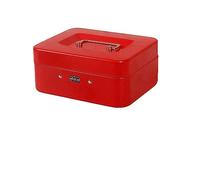 MOOILKO Pratique Mini Petite Caisse Tirelire en Acier Inoxydable Serrure de sécurité verrouillable Petit Coffre-Fort adapté for la décoration Maison 3 Taille L/XL/XXL Accès Rapide(XL Red Password)