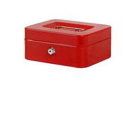 MOOILKO Pratique Mini Petite Caisse Tirelire en Acier Inoxydable Serrure de sécurité verrouillable Petit Coffre-Fort adapté for la décoration Maison 3 Taille L/XL/XXL Accès Rapide(XXL Red Key)