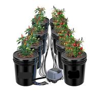 MOOILKO Système de Culture hydroponique avec kit Goutte-à-Goutte, en Eau Profonde 5 gallons Légumes et Fruits