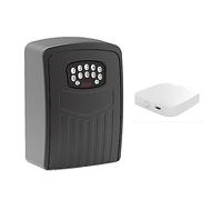 MOOILKO Tuya Smart Key Lock Box Mural en Alliage d'aluminium offre-Fort résistant aux intempéries avec Code Stockage Serrure boîte intérieur extérieur Accès Rapide(Safe Box 1 with Hub)