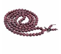 mookaitedecor 108 Mala Bracelet Perles de Prière en Bois Yoga Collier pour Homme Femme,Bois Violet