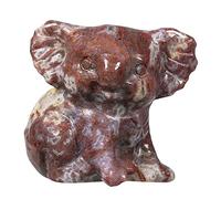 mookaitedecor Agate Indienne Mini Figurine de Koala en Pierre sculptée, Statue en Pierre de Poche d'animal en Cristal de Reiki pour la décoration de Table et de bonsaï