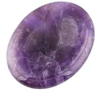 mookaitedecor Améthyste Naturelle Pierre de Pouce Empreinte,Poli Pierres Massage Lithothérapie Guérison Cristal Reiki Méditation,Lot de 2