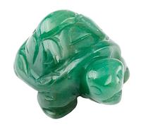 mookaitedecor Aventurine Verte Statuette Tortue Decoration,Figurine Sculpté en Pierre Guérison Statue Décor Table,1.5 Pouces