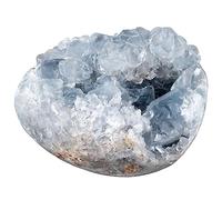 mookaitedecor Celestite Bleu Pierres et Cristaux Naturelle pour Mineraux Collection Druse Cristal Decoratif