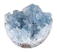 mookaitedecor Celestite Bleu Pierres et Cristaux Naturelle pour Mineraux Collection Druse Cristal Decoratif