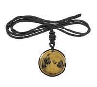 mookaitedecor Collier avec pendentif en cristal rond avec corde en nylon réglable, amulette religieuse catholique Jésus bijoux cadeaux pour hommes et femmes