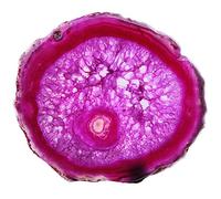 mookaitedecor Fuchsia Pierres et Cristaux Tranche de Géode Agate Pierre de Cristal Dessous de Verre Table,Lot de 2