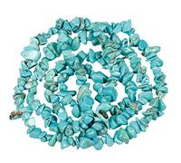 mookaitedecor Howlite Turquoise Bleu Perles en Vrac Pierre Petit Cailloux Decoratif,Polie Pierres Irrégulière pour Bricolage Collier Guérison Bracelet Fabrication de Bijoux