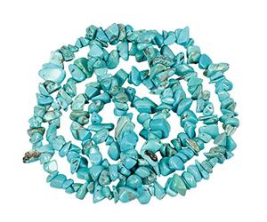 mookaitedecor Howlite Turquoise Bleu Perles en Vrac Pierre Petit Cailloux Decoratif,Polie Pierres Irrégulière pour Bricolage Collier Guérison Bracelet Fabrication de Bijoux