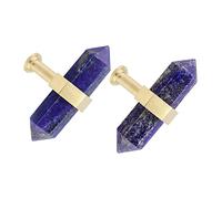mookaitedecor Lot de 2 boutons de tiroir en pierre de lapis lazuli de 70 mm avec vis, cadeaux en cristal de guérison, pierres semi-précieuses en quartz pour armoire, armoire, décoration d'intérieur