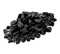 mookaitedecor Obsidienne Noir Pierres Décoratives,Pierre Polies Cailloux Cristaux Décoration pour Maison Jardin,Lot de 460g