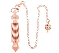 mookaitedecor Pendule divinatoire Spirituel en métal pour la radiesthésie et la scrying, Pendule Isis témoin Reiki en cuivre pour la Divination et la décoration, 16 Anneaux