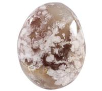 mookaitedecor Pierre de Cerise Massage Ovale Naturelle Pierre de Palme Polie Décoration et Collection de Cristaux Reiki, 40g-100g