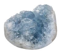mookaitedecor Pierre précieuse naturelle de guérison céleste, spécimen de roche, énergie Reiki, petite pierre précieuse brute bleu brut, cadeau avec boîte, décoration de chambre bleue de méditation