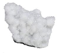 mookaitedecor Quartz Cristal de Roche Blanc Pierres et Cristaux Naturelle pour Mineraux Collection Druse Cristal Decoratif