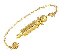mookaitedecor Radiesthesie Pendule Divinatoire Metal Ouvrant,Isis Égyptien Pendule Témoin pour Divination Voyance Esotérisme,Plaqué Or