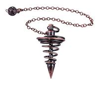mookaitedecor Vortex Divinatoire Pendule Radiesthésie en Métal pour Divination Voyance Esotérisme,Bronzé Plaqué