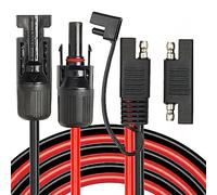 MOOKEE Câble adaptateur pour panneau solaire vers SAE 3 m 10 AWG compatible avec connecteur MC4 Câble d'extension PV pour panneau solaire RV Kit de chargeur de batterie avec adaptateur inversé de polarité SAE