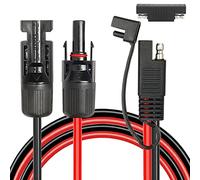 MOOKEERF Câble adaptateur panneau solaire vers SAE - Câble d'extension PV 2,4 m 10 AWG pour panneau solaire de camping-car, caravane, kit de chargeur de batterie avec adaptateur d'inversion de