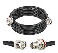 MOOKEERF Câble BNC - Câble coaxial RG58 de 50 ohm de 4,5 m BNC mâle vers femelle pour antenne de cloison à faible perte pour radio CB, radio VHF, microphone sans fil, antenne, vidéosurveillance, radio amateur, etc.