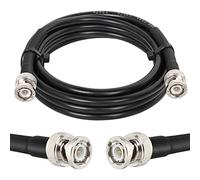 MOOKEERF Câble BNC mâle vers BNC mâle 1,8 m, câble BNC 50 Ohm, câble coaxial KMR240 à faible perte avec connecteurs BNC mâle vers mâle, câble coaxial d'antenne BNC