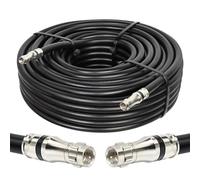 MOOKEERF Câble coaxial RG11 de 18,3 m à faible perte 14 AWG RG11 75 ohm avec connecteur de type F haute définition pour CATV, antenne satellite, VHF/UHF, radio, antennes TV