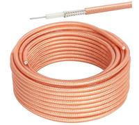 MOOKEERF Câble coaxial RG400 de 15,2 m, faible perte M17/128, double blindage, 50 Ohm, câble coaxial RF flexible