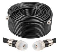 MOOKEERF Câble coaxial RG6 de 60 m, câble coaxial RG6 à faible perte 75 Ohm avec connecteurs de type F en caoutchouc étanche, câble coaxial RG6 pour antenne TV numérique, Internet haut débit,