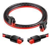 MOOKEERF Câble d'extension Anderson 10 AWG - Câble d'extension solaire de 0,6 m - Connecteur Anderson pour centrale d'alimentation portable, panneau solaire générateur solaire