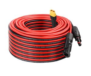 MOOKEERF Câble d'extension solaire vers XT60 - 10 AWG - Connecteur solaire vers XT60 - Câble adaptateur pour panneau solaire vers station d'alimentation portable - Générateur solaire