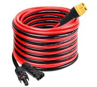 MOOKEERF Câble d'extension solaire vers XT60, 6 m, 10 AWG, XT60, câble d'extension de panneau solaire vers XT60, câble adaptateur pour station d'alimentation portable, générateur solaire, batterie