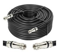 MOOKEERF RG11 Coaxial Cable 150ft F Type Cable,Low Loss RG11 Cable 150 Feet,14AWG RG11 Coax Cable 75ohm,High Definition RG11 F Type Connector Cable for CATV,Satellite Dish,VHF/UHF,Radio,TV Antennas