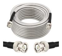 MOOKEERF RG8X Câble BNC mâle vers BNC mâle 10,5 m, câble BNC à ultra faible perte 50 Ohm pour radio RF, analyseur de réseau, modem, oscilloscope, générateur de signal, atténuateur