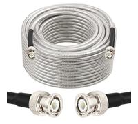 MOOKEERF RG8X Câble BNC mâle vers BNC mâle 30,5 m, câble BNC ultra faible perte 50 Ohm pour radio RF, analyseur de réseau, modem, oscilloscope, générateur de signal, atténuateur