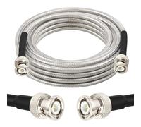 MOOKEERF RG8X Câble BNC mâle vers BNC mâle de 5,5 m, câble BNC à ultra faible perte 50 Ohm pour radio RF, analyseur de réseau, modem, oscilloscope, générateur de signal, atténuateur