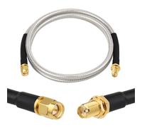 MOOKEERF RG8X Câble coaxial SMA mâle vers SMA femelle 0,9 m, câble d'extension SMA ultra faible perte 50 ohm pour routeur, GPS, radio RF, antenne WiFi, amplificateur de signal, module, etc.