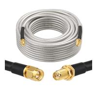 MOOKEERF RG8X Câble coaxial SMA mâle vers SMA femelle de 12,2 m, câble d'extension SMA ultra faible perte 50 ohm pour routeur, GPS, radio RF, antenne WiFi, amplificateur de signal, module, etc.