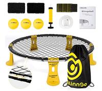 Mookis Blinngoball Roundnet Set inclut 2 Filets, 3 balles, Un Sac à Cordon, 1 Pompe et des règles et Plus, pour Jouer en Plein air, à l’intérieur avec Votre Amis Famille