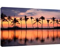 MOOL Toile Murale Motif Paradise Beach Sunset Art Print, Multicolore, Grand, 32 x 56 cm