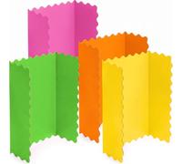 Mooliwe Lot de 4 tableaux d'affichage à trois volets de 61 cm x 40,6 cm - Couleur vive - En carton ondulé festonné à 3 plis - Pour présentation, foires scientifiques, événements, projets scolaires
