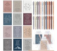 Mooliwe Lot de 48 carnets d'affirmation en vrac, cadeaux, gratitude, prière | Petits sacs inclus, bloc-notes de motivation pour femme, journal d'affirmations quotidiennes, soulagement du stress