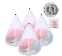 Moollyfox 4 Pcs Filet a Linge+ 1PCS Sacs Filtrants(avec 20 Pièces Sacs Filtrants Remplaçables),Sac À Linge, Filet À Linge pour Machine À Laver, Filet À Linge, Sac À Linge en Filet pour sous-Vêtements