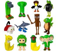 Moollyfox Brainrot Figurine - Lot de 12 figurines italiennes - Tung Tung Tung Sahur, Tralalalero Tralalala, Bombardino Crocodile, Brr Brr Patapim - Brainrot Toys 3D pour collection, bureau, cadeau