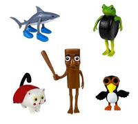 Moollyfox Brainrot Figurine - Lot de 5 figurines italiennes - Tung Tung Tung Sahur, Tralalalero Tralalala, Bombardino Crocodile, Brr Brr Patapim - Brainrot Toys 3D pour collection, bureau, cadeau