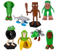 Moollyfox Brainrot Figurine - Lot de 8 figurines italiennes - Tung Tung Tung Sahur, Tralalalero Tralalala, Bombardino Crocodile, Brr Brr Patapim - Brainrot Toys 3D pour collection, bureau, cadeau