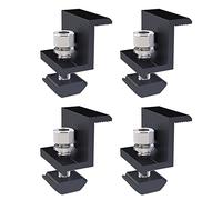 Moollyfox Lot de 4 supports de panneau solaire, support de 30 mm pour panneaux solaires, fixation de panneau solaire, réglable, pince d'extrémité solaire avec llen, support de panneau solaire