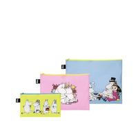 Moomin Together Poches recy s avec Fermeture éclair, Multicolore, L, Mallette cosmétique