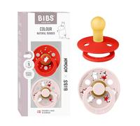 Moomin x BIBS Colour Tétine, 0-6 mois, 2-pack, Candy Apple/Petal