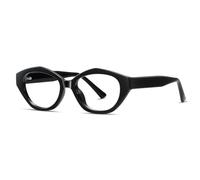 moomoobird Lunettes anti-lumière bleue pour femme - Cadre en polygone rétro TR90, Noir avec transparent